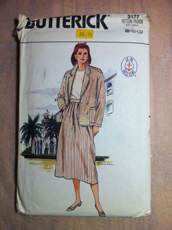 Butterick 3177 Jacket. Skirt and Pants. Size 8, 10, 12. Complete Uncut F/F