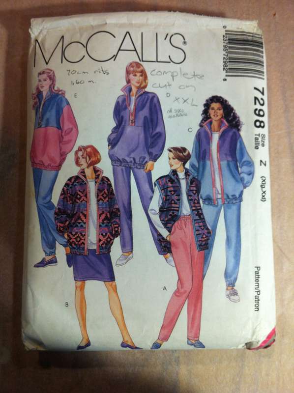 McCalls 7298 Jacket, Vest, Top, Skirt & Pants. Size Xlg, Xxl. Complete