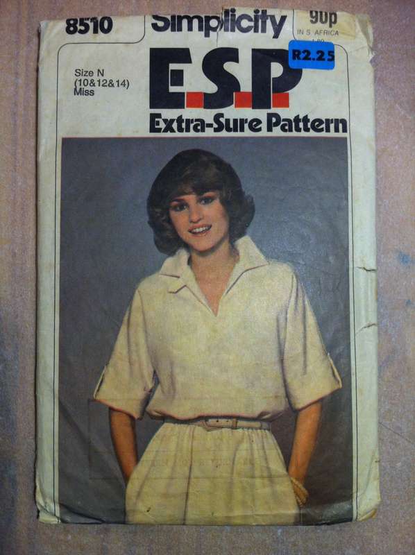 Simplicity 8510 Pullover Dress with Waistline Casing. Size 10-14. Cut on 12. Complete