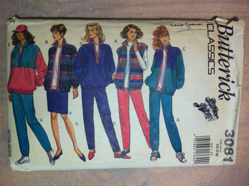 Butterick 3081 Jacket, Vest, Skirt and Pants. Size XS,S,M. Cut on M. Complete
