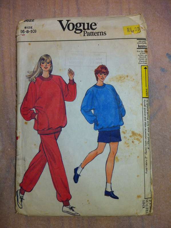 Vogue 8622 Maternity Sweatshirt, Shorts & Pants. Size 6,8,10. Cut on 10. Complete