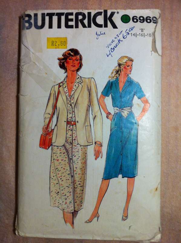 Butterick 6969 Dress & Jacket. Size 14,5 -18,5. Cut on 18,5. Complete
