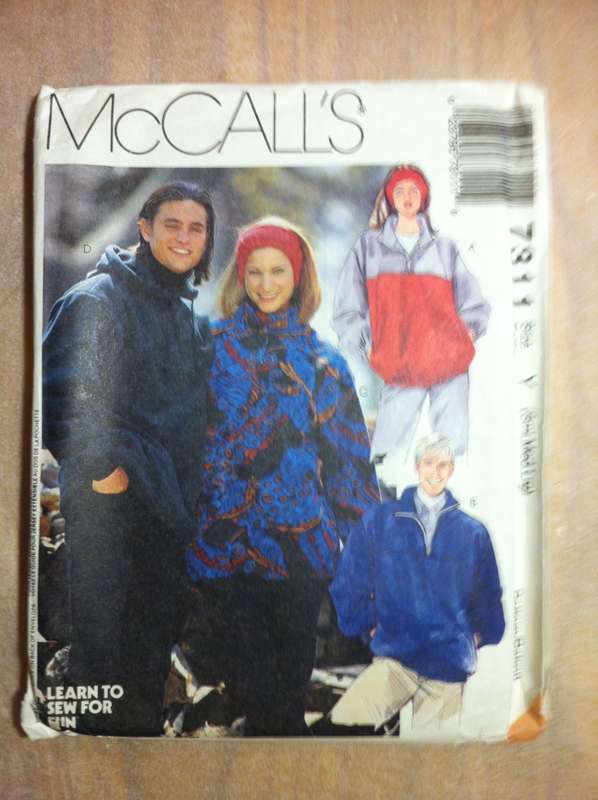 McCalls 7311 Unisex Tops and Headband. Size S,M,L. Cut to Large. Complete