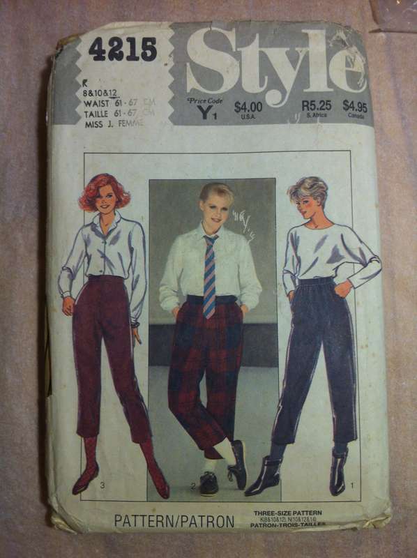 Style 4215 Trousers in 2 Lengths. Size 8,10,12. Cut on 12. Complete