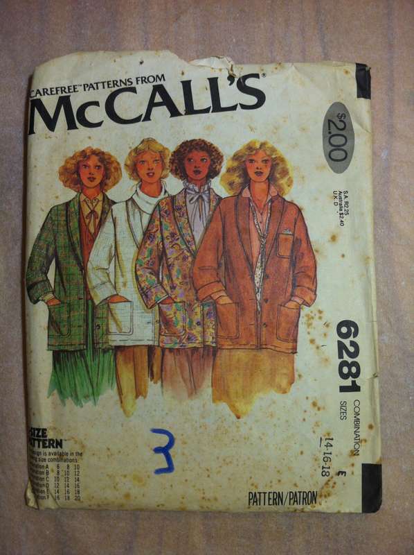 McCalls 6281 Unlined Blazer. Cut on 14. Complete