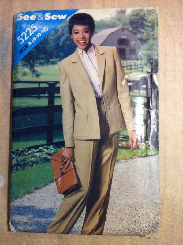 See & Sew 5225 Jacket and Pants. Size 8,10,12. Pants cut on 12. Missing 4/Pants Waistband