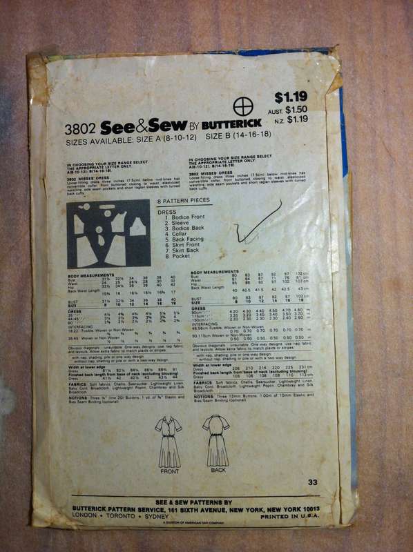 See & Sew 3802 Dress. Size 8,10,12. Cut on 12. Complete
