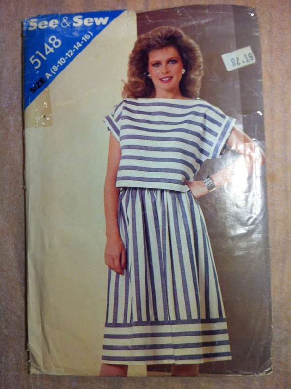 See & Sew 5148 Top and Skirt. Size 8-16. Complete