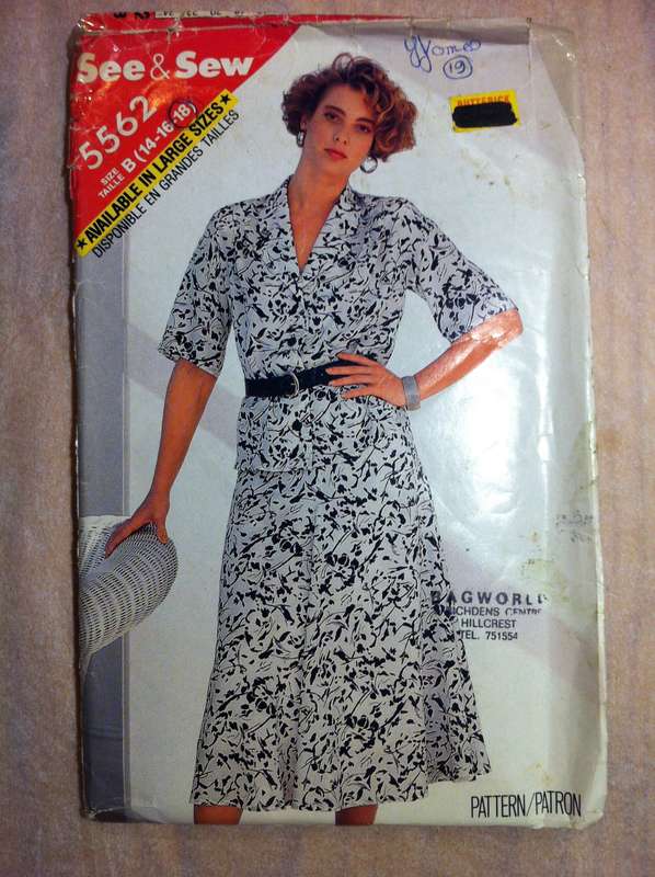 See & Sew 5562 Top and Skirt. Size 14-18. Cut on 18. Complete