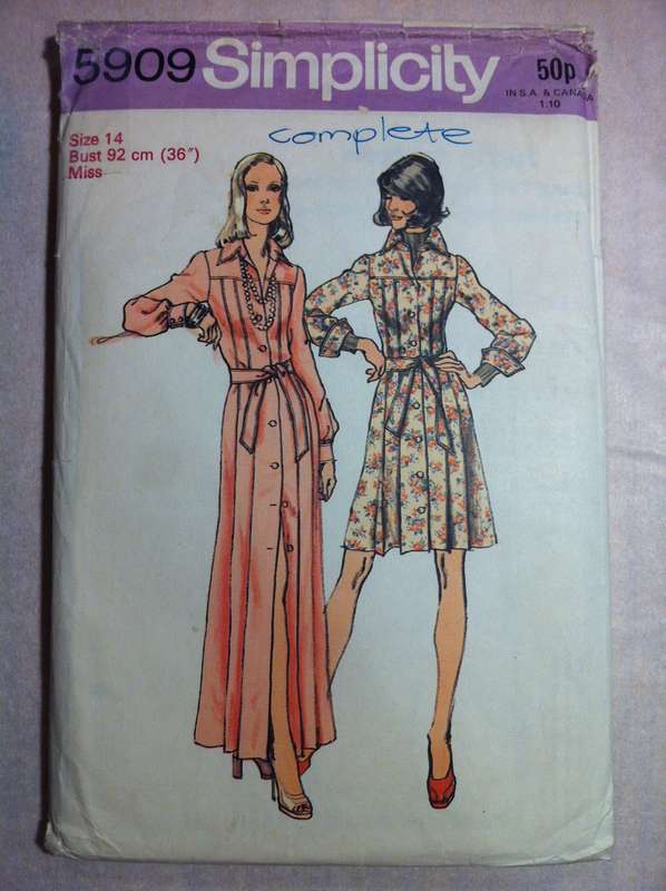 Simplicity 5909 Dress. Size 14. Complete