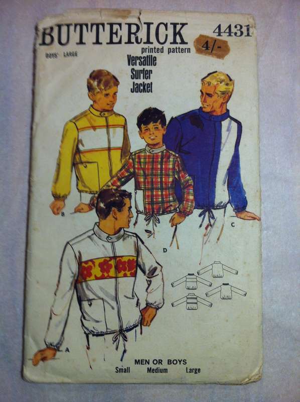 Butterick 4431 Boys Surfer Jacket. Size Large. Complete