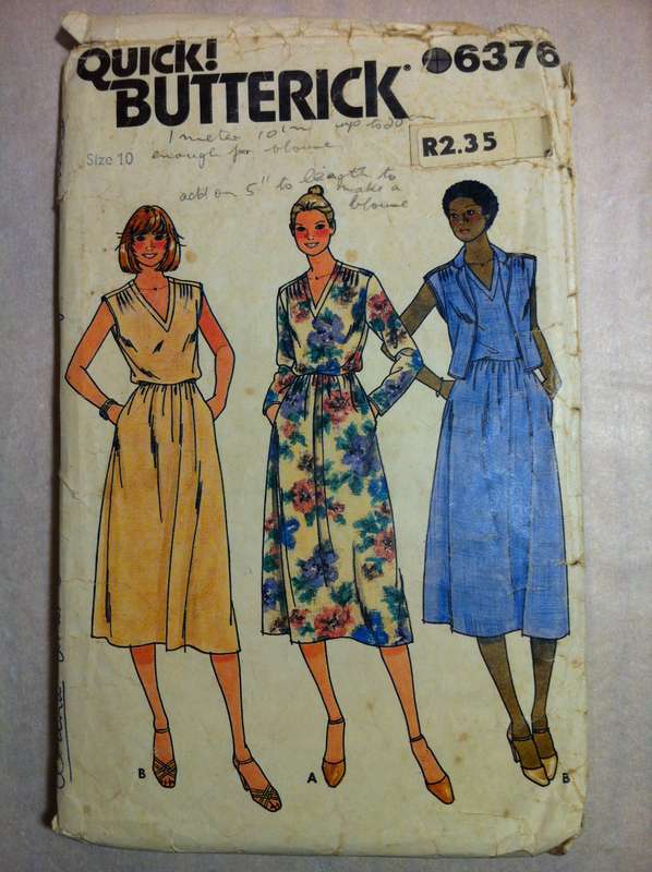 Butterick 6376 Vest &Dress. Size 10. Complete