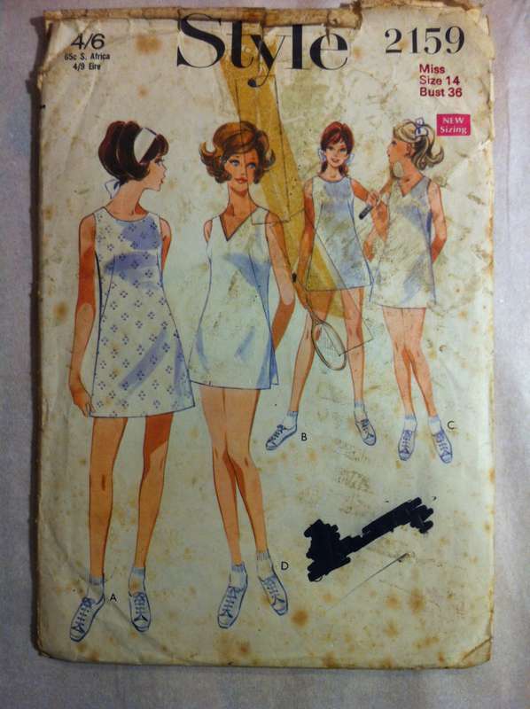 Style 2159 Tennis Dress. Size 14. No Shorts Pattern.