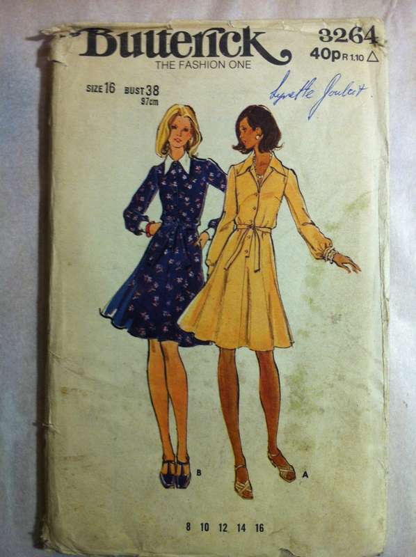 Butterick 3264 Fit and Flare Dress. Size 16. Uncut F/F