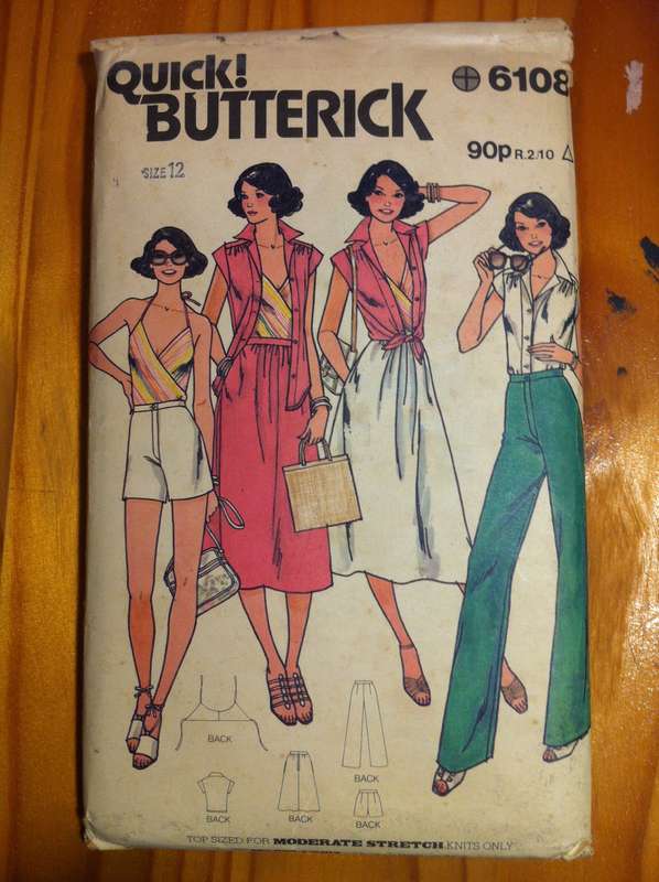 Butterick 6108 Top, Shirt, Skirt, Pants & Shorts. Size 12. Complete.