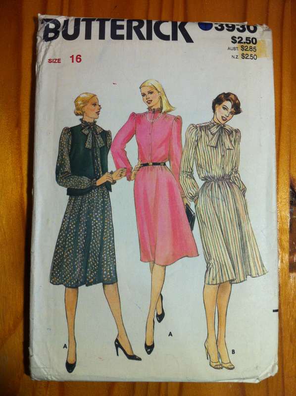 Butterick 3930 Vest & Dress. Size 16. Complete Uncut F/F