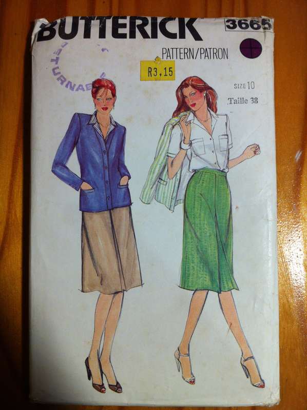 Butterick 3665 Jacket, Blouse & Skirt. Size 10. Complete. Uncut F/F