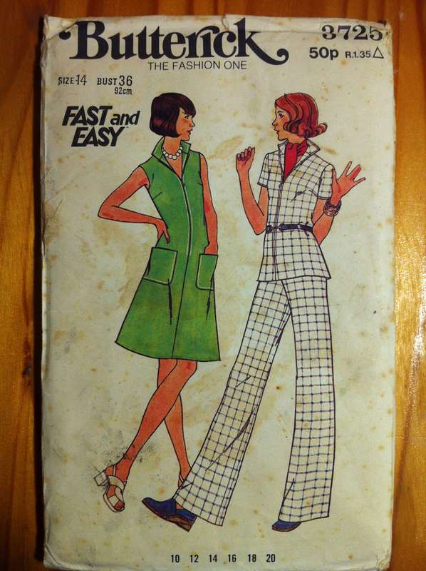 Butterick 3725 Dress, Top & Pants. Size 14. Complete Uncut F/F