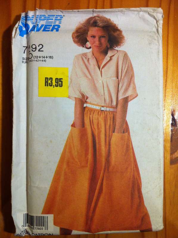 Super Saver 7292 Easy to sew Shirt & Skirt. Size 12,14,16. Complete. Uncut F/F