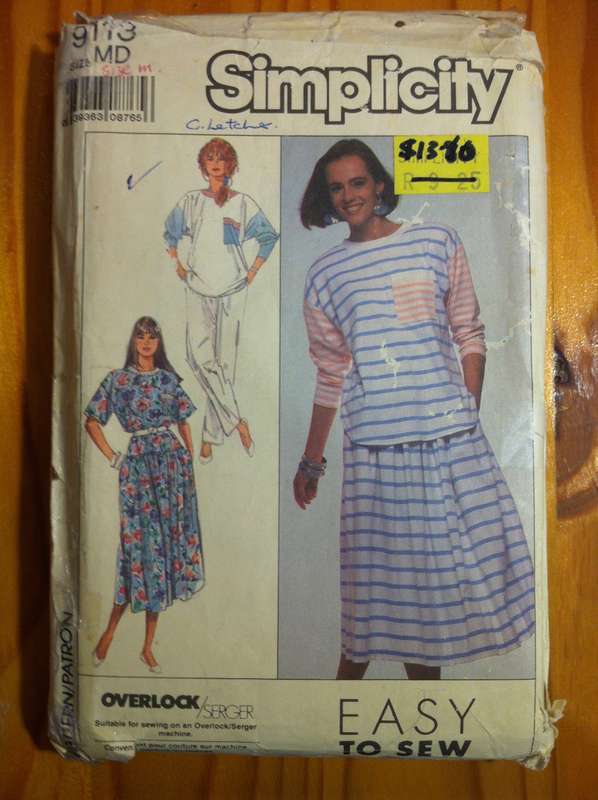 Simplicity 9113 Tops, Skirt and Pants. Size Med. Complete