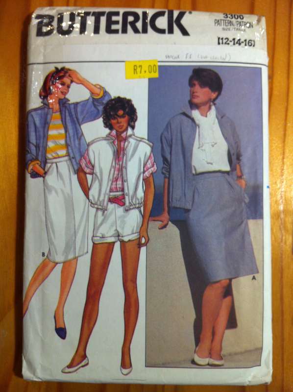 Butterick 3300 Jacket, Vest, Skirt and Shorts. Size 12,14,16. Complete. Uncut F/F