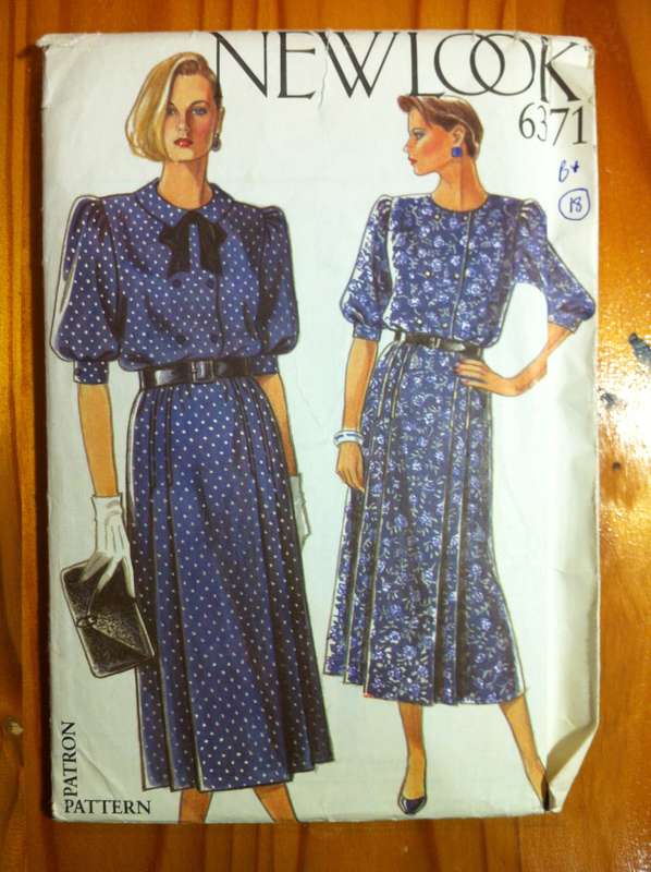New Look 6371 B Dress in 2 Versions. Size 8-18. Cut on 18. Missing 7 / Sleeve Binding.