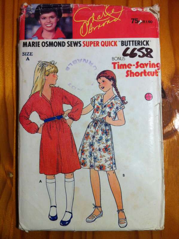 Butterick 6658 Girls Dress. Size A / Petite, Sml, Med. Complete. Uncut F/F