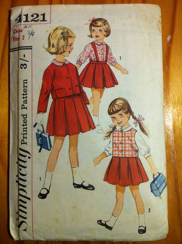 Simplicity 4121 Skirt, Jacket or Blouse. Child Size 2 / 52 cm. Complete