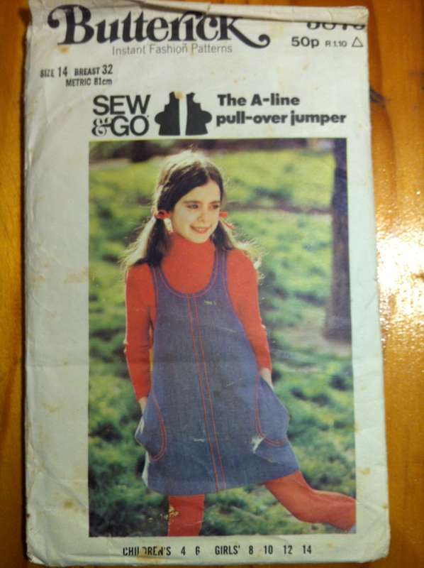 Butterick 3873 Girls Jumper. Chest 81 cm. Complete