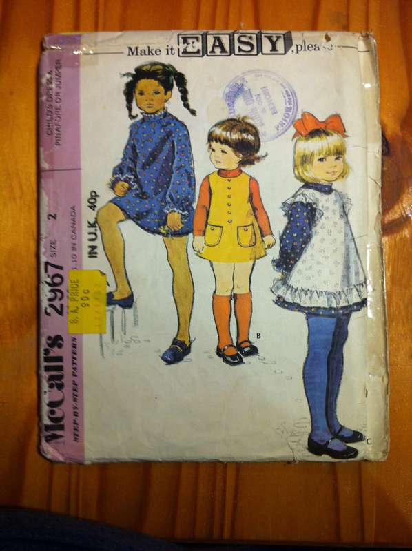 McCalls 2967 Child's Dress or Pinafore and Jumper. Size 2. Complete