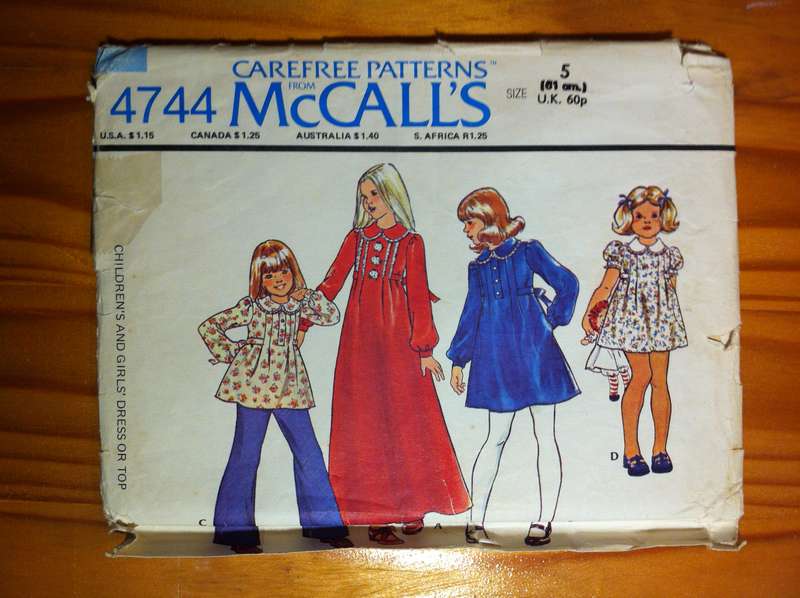 Mc Calls 4744 Dress or Top. Size 5. Complete. Uncut. F/F
