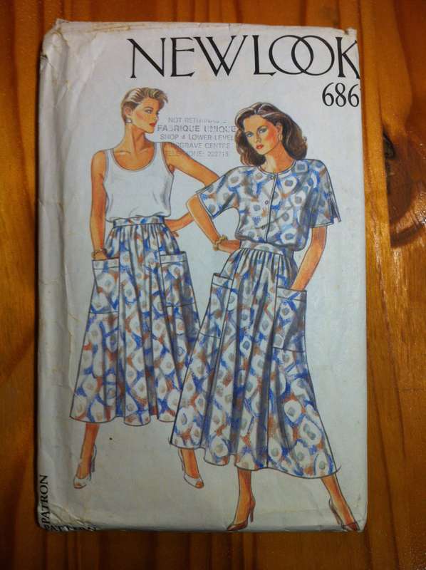 New Look 6861 Top, Vest and Skirt. Cut on size 14. Complete