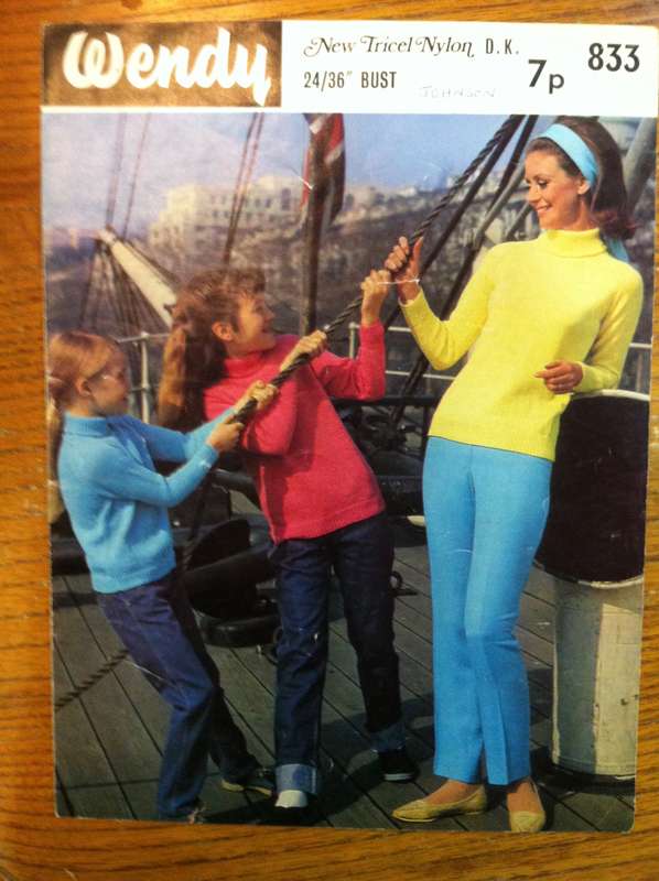 Wendy 833 Mother and Daughter Sweater. Size 24 - 36 Inch.