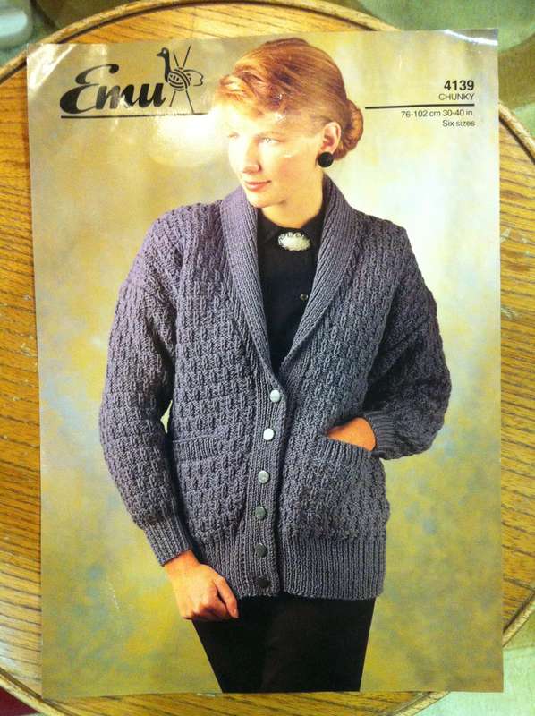Emu 4139 Chunky Cardigan. Size 76 - 102 cm