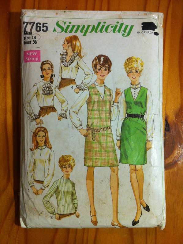 Simplicity 7765 Jumper and Blouses. Size 14. Complete