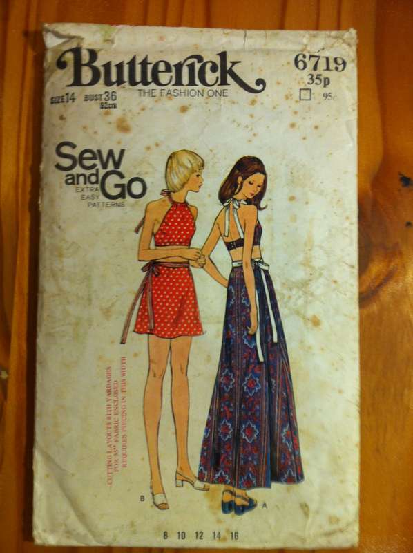 Butterick 6719 Top and Skirt. Size 14. Complete