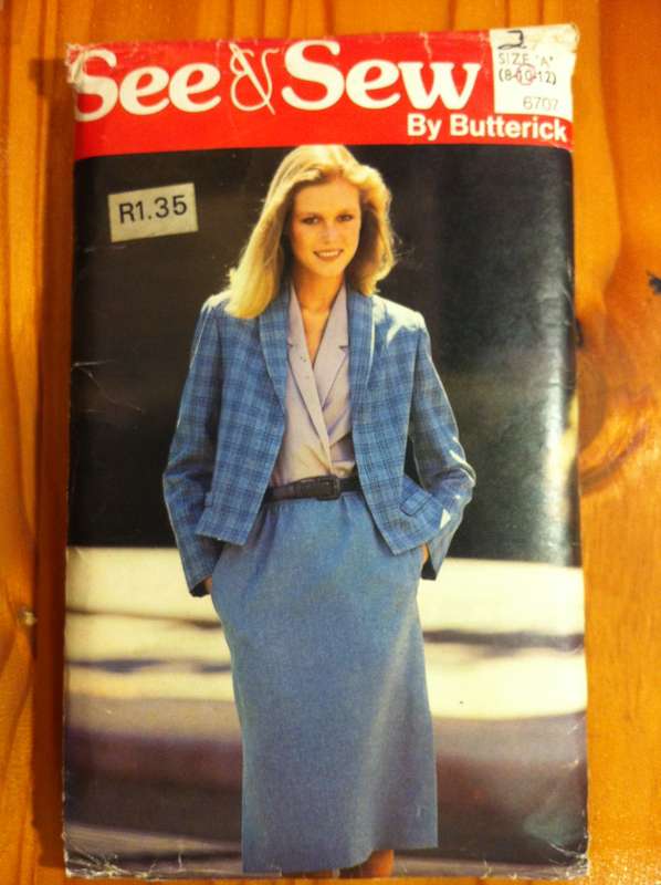 See & Sew 6707 Jacket and Skirt. Size 8,10,12. Cut on 10. Complete