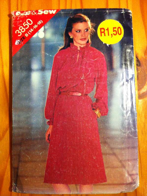 See & Sew 3850 Misses' Dress. Size 14,16,18. Cut on 18. Missing 7/Pocket & 6/ Drawstring