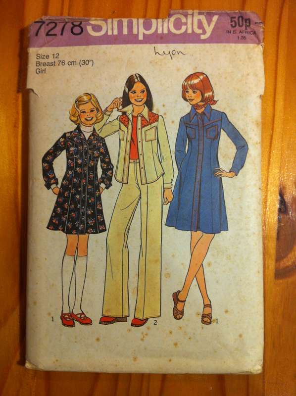Simplicity 7278 Girls Dress or Shirt and Pants. Size 12. Complete