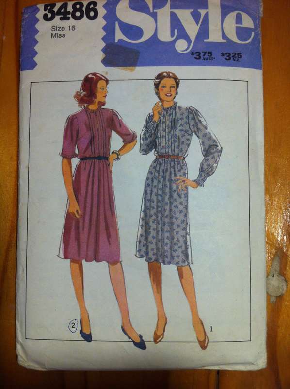 Style 3486 Misses' Pullover Dress. Size 16. Complete