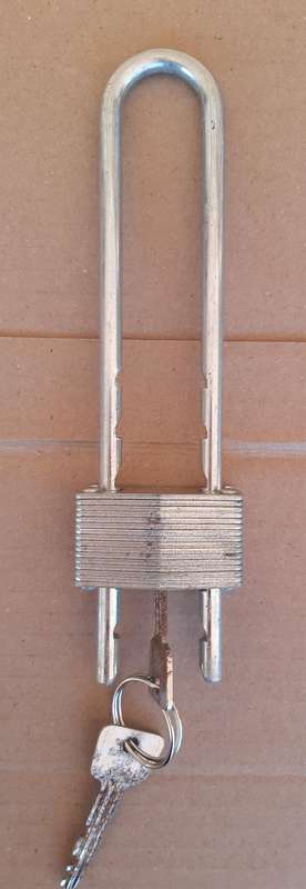Padlock with Long Adjustable Shackle