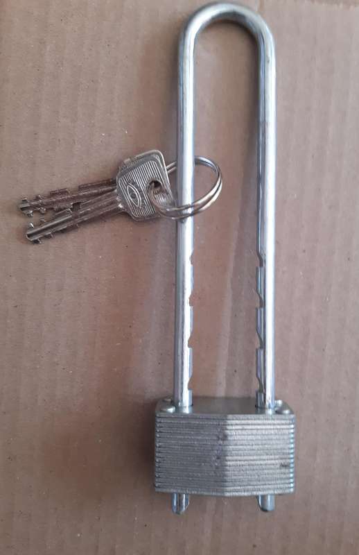 Padlock with Long Adjustable Shackle
