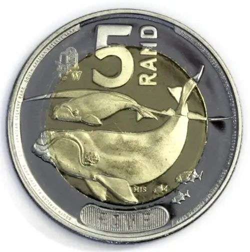 *#* Brand New !!! 2023 SA Bi-Metal Whale. R5 Oom Paul Mint Mark