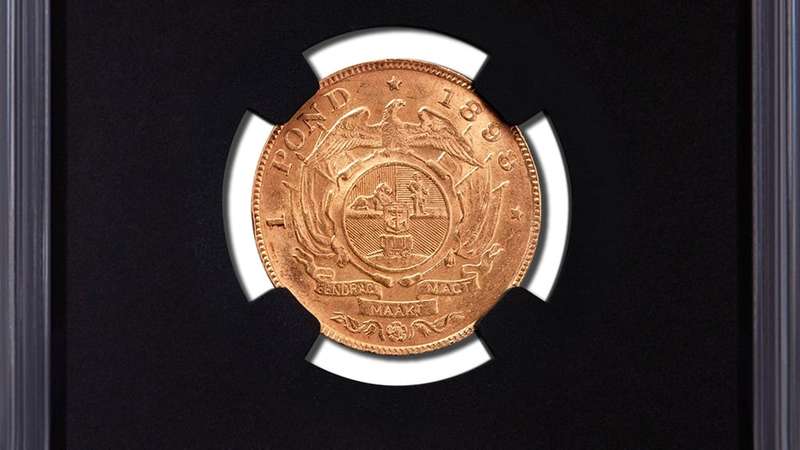 *Still Sealed" 1898 South Africa Gold 1 Pond and 1/4-oz Gold Krugerrand Lost Hoard 2-pc Set NGC F15