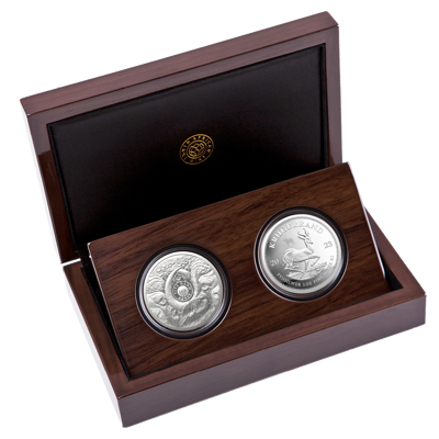 2 oz Gold Coin Set - Big Five II - Buffalo + Krugerrand - 2023