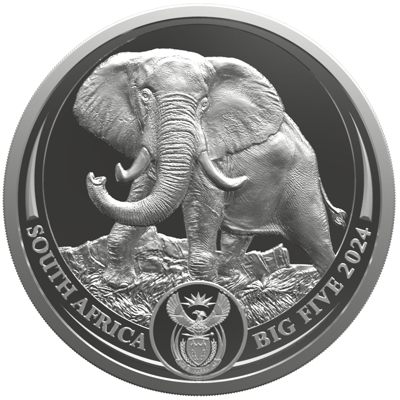 2 oz Silver Coin Set - Big Five III - Elephant + Krugerrand - 2024