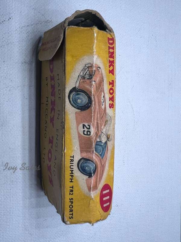 Dinky Toys #111 Triumph TR2 Sports Car With Original Box