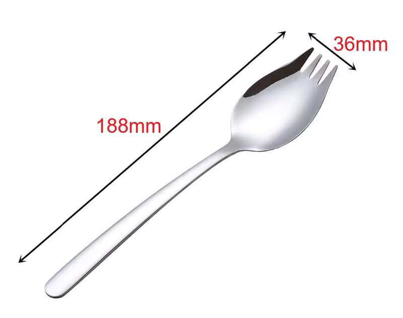 2 in 1 Stainless Steel Fork Spoon ("Spork") for Outdoor Camping Picnic