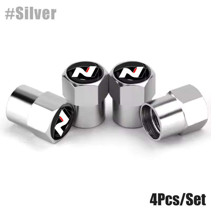 HYUNDAI N-LINE Valve Caps - Silver (Set of 4)