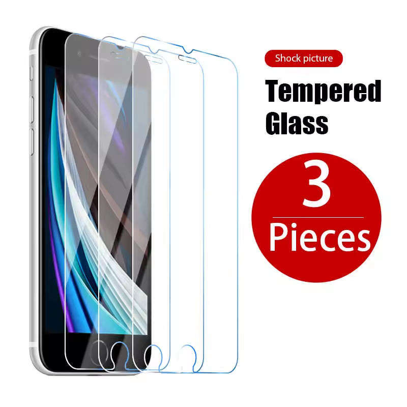 3x Tempered Glass Screen Protector for Apple iPhone 6+ / 8+ (5,5")
